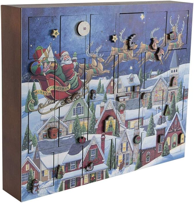 Santa's Sleigh Advent Calendar / 25 Days of Christmas Gift Set with tea