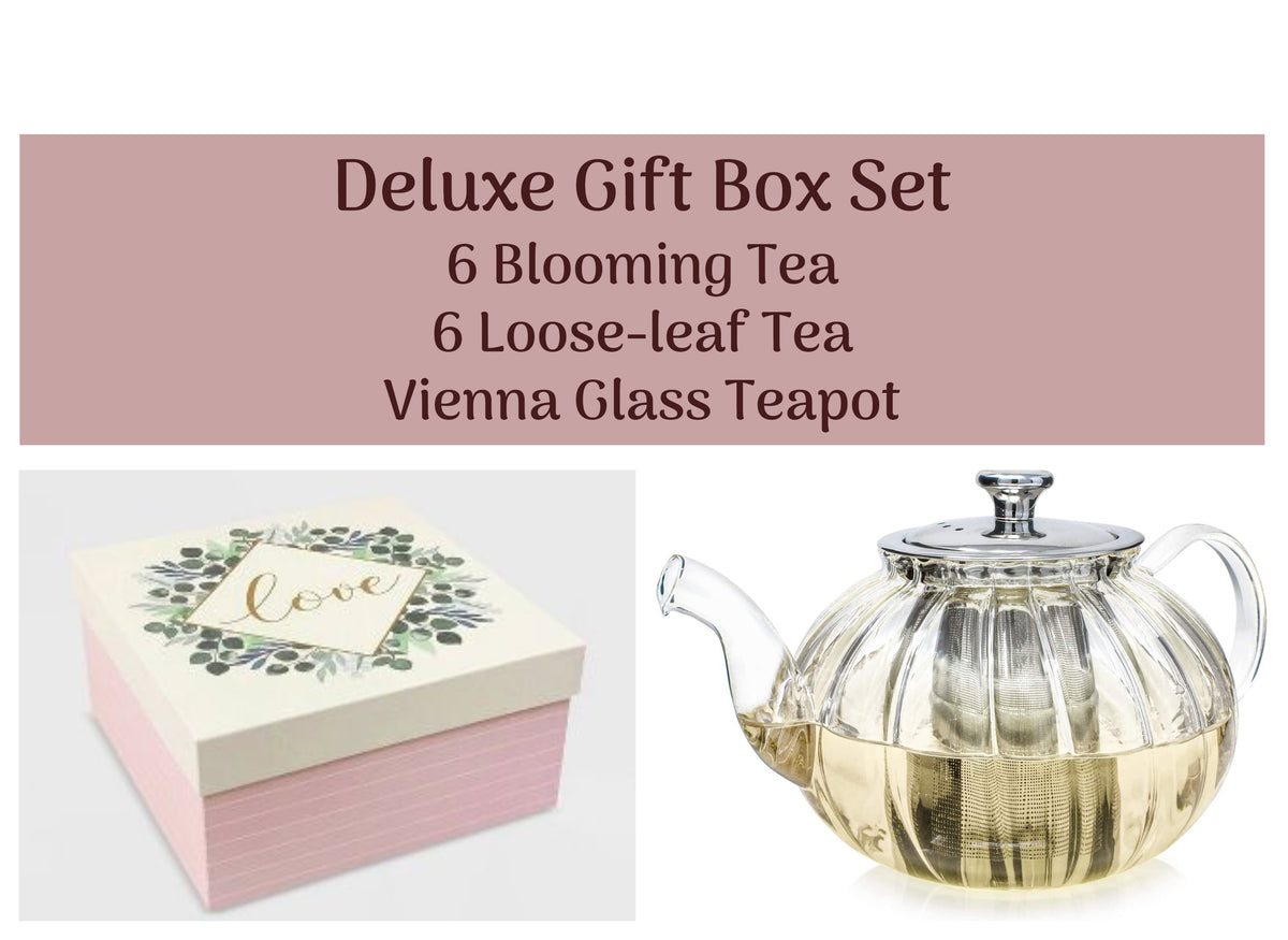 Deluxe Blooming & Loose- Leaf Tea with Vienna Teapot in Gift Box