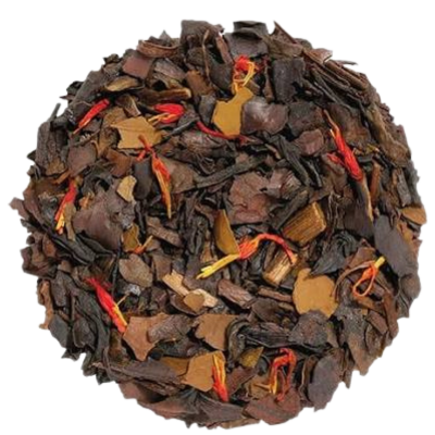oolong, rooibos, cinnamon, apple, cardamom, maple, cloves, cream, safflower