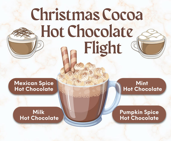 Christmas Cocoa Hot Chocolate Flight of 4