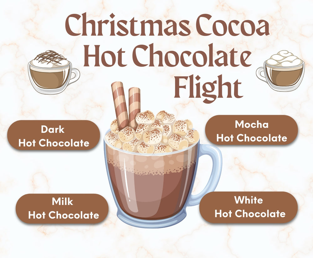 Christmas Cocoa Hot Chocolate Flight of 4