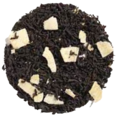 black tea, coconut, natural creme flavor