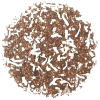 Red rooibos loose-leaf tea with coconuts and almonds