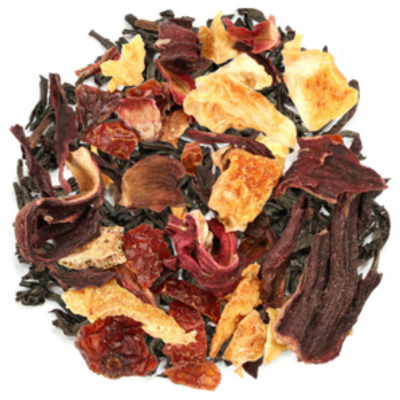 oolong tea, rooibos tea, honeybush, cinnamon, peaches, apple, vanilla