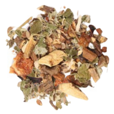 Licorice root, slippery elm and spices make this a delicious tea that will coat your throat and help soothe the discomfort of a sore throat.