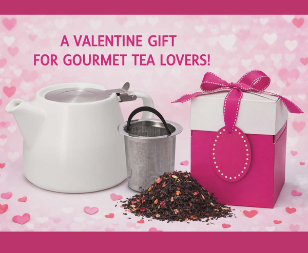 Valentine's Day - Breakfast in Bed Gift Set with Stackable Teapot