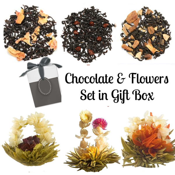 Chocolates and Flowers Gourmet Tea Gift Set