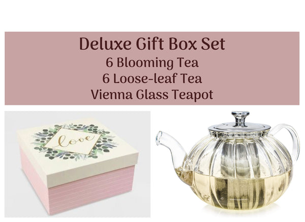 Deluxe Blooming & Loose- Leaf Tea with Vienna Teapot in Gift Box